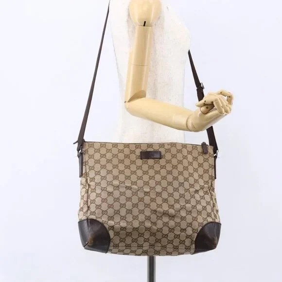 GUCCI GG Canvas Shoulder Bag Beige Silver 110054 Auth 151886 - Picture 16 of 16